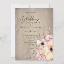 Boda Rústico Rubor Pink Floral Sage