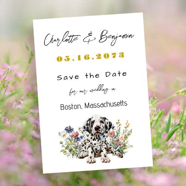 Boda Salva la Invitación de Cachorros Dalmacianos (Subido por el creador)