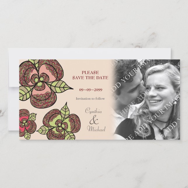 Boda salva la tarjeta de fotos de los japoneses de (Anverso)