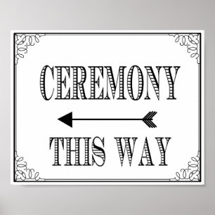 Boda Señal de señalización de la forma de la cerem