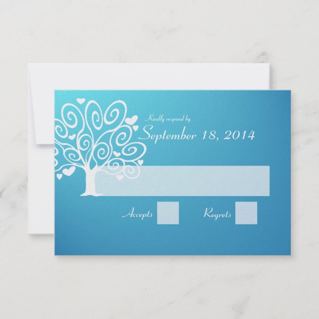Boda Silhouette RSVP (Anverso)