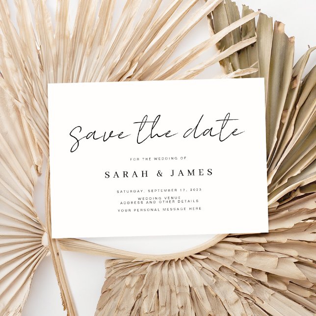 Boda simple moderna Guardar la invitación de fecha (Subido por el creador)