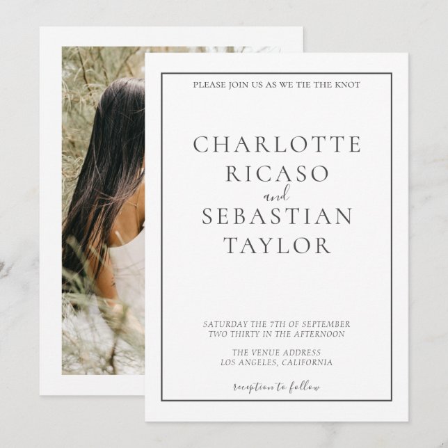 Boda simple y elegante (Anverso / Reverso)