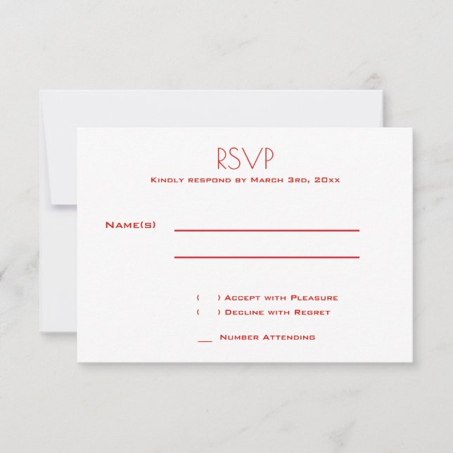 Boda sin Eloping | Tarjeta de confirmación de asis (Anverso)