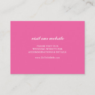 Boda Sitio Web Insertar Tarjeta Fuchsia Simple