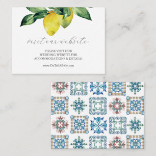 Boda Sitio Web Insertar Tarjeta Lemon Amalfi Tile