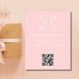 Boda Sitio Web Tarjeta de Alojamiento Monograma Ro