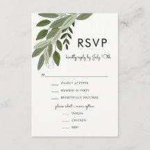 Boda Sprigs, tarjeta RSVP