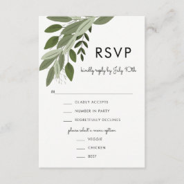 Boda Sprigs, tarjeta RSVP