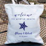 Boda Starfish Bolsa de bienvenida para la playa, a<br><div class="desc">Rellene esta preciosa bolsa con sus dulces favoritos para dar la bienvenida a su boda.</div>