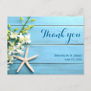 Boda Starfish Gracias Postales Con Orquídea