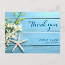 Boda Starfish Gracias Postales Con Orquídea