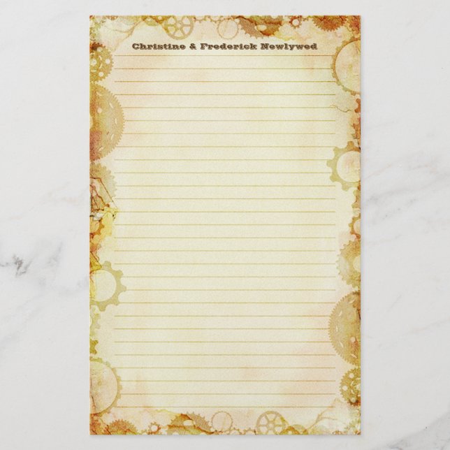 Boda Steampunk, papel (Anverso)