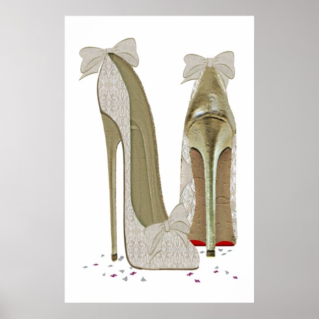 Boda Stiletto High Heels Poster de arte (Frente)