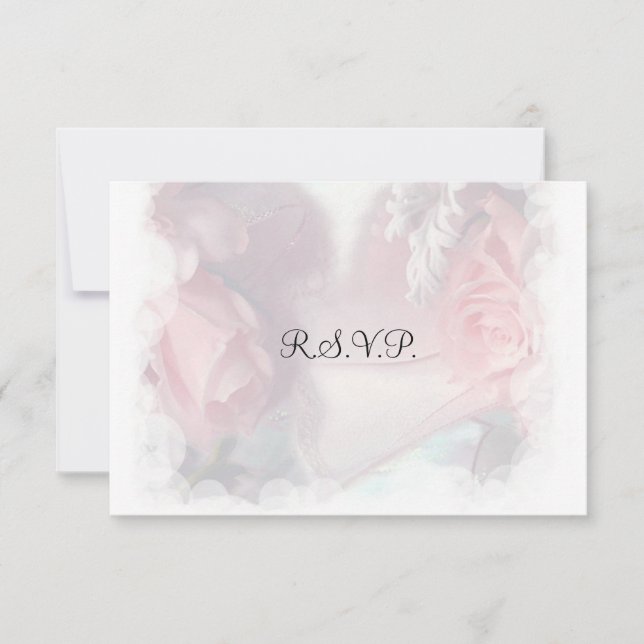 Boda suave rosa RSVP (Anverso)