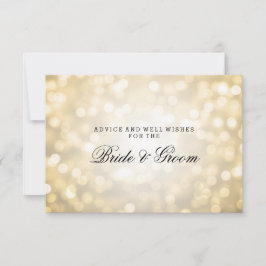 Boda Tarjeta de Asesoramiento Purpurina de Oro Luc
