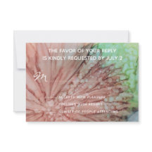 Boda Tarjeta de respuesta RSVP Bonitos Rosa y Lava