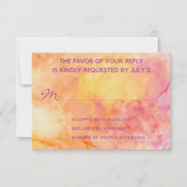 Boda Tarjeta de respuesta RSVP Flores frescas