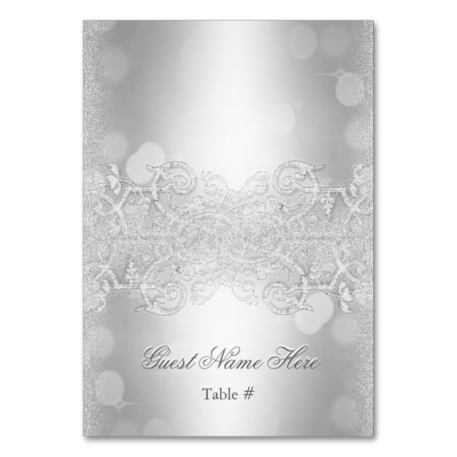 Boda Tarjeta Escort Silver (Anverso)