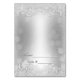 Boda Tarjeta Escort Silver Rellenar más tarde