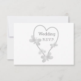 Boda Tarjeta RSVP Cardilla Plata