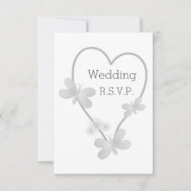Boda Tarjeta RSVP Cardilla Plata