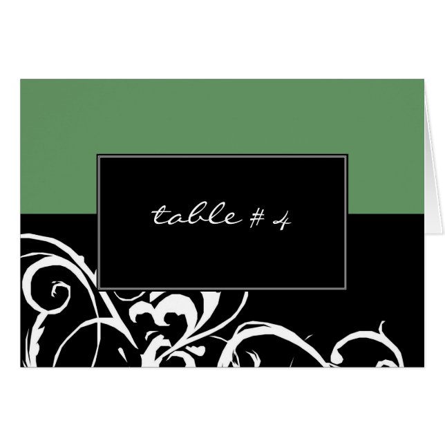 Boda - Tarjetas de asiento de mesa - Personalizada (Anverso (Horizontal))