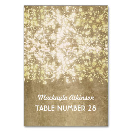 boda tarjetas escolta luces de cadena purpurina de