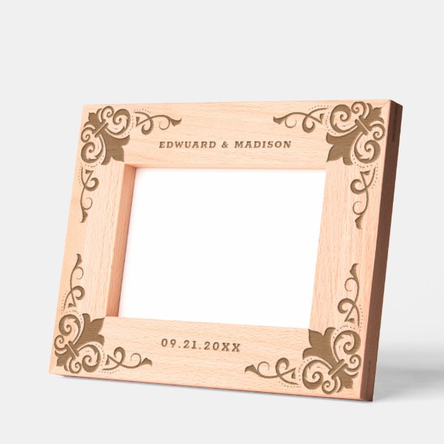 Boda temática barroco marco decorativo ornamental (Izquierda)