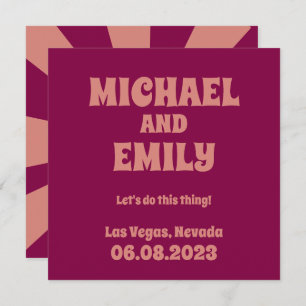 Boda temática de Las Vegas Guardar la invitación a