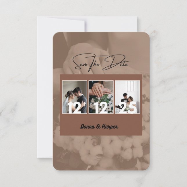 Boda temática de otoño Guardar la tarjeta de fecha (Anverso)