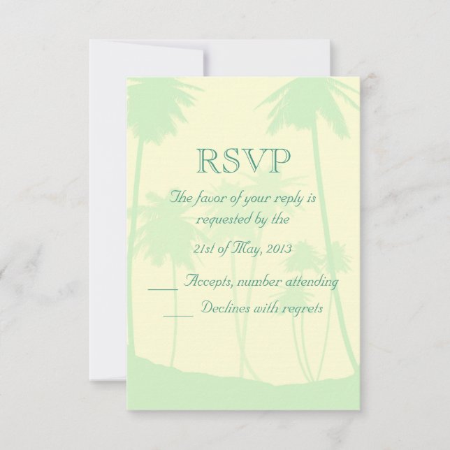 Boda temática tropical RSVP (Anverso)