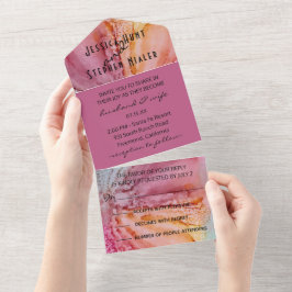 Boda Todas N Una Invitación Flores De Color Del Ag