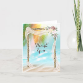 Boda Tropical Beach Arbor Boho Gracias Tarjeta