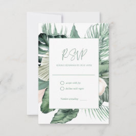 Boda tropical botánica RSVP