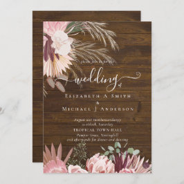 Boda Tropical de Borgoña Pampas