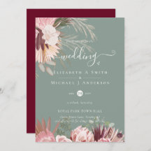 Boda Tropical de Borgoña Pampas