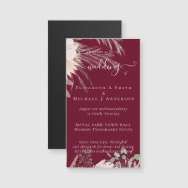 Boda Tropical de Borgoña Pampas