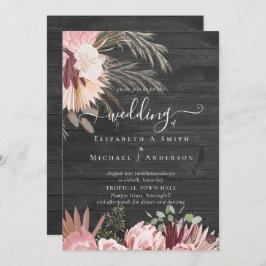 Boda Tropical de Borgoña Pampas