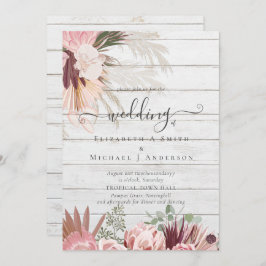 Boda Tropical de Borgoña Pampas