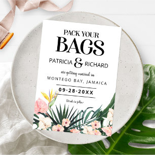 Boda tropical de destino Guardar la fecha