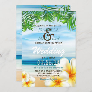 Boda tropical de playa   Invitaciones