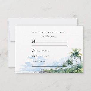 Boda tropical de playa RSVP