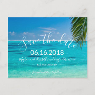 Boda tropical de playa salva las postales de fecha