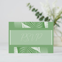 Boda tropical RSVP Gabinete Tarjeta de código QR