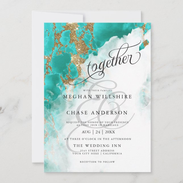 BODA | Turquesa acuarela Barefoot Bride™ (Anverso)