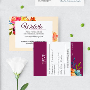 Boda turquesa de color verano brillante RSVP