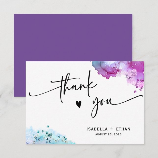 Boda turquesa morado (Anverso / Reverso)