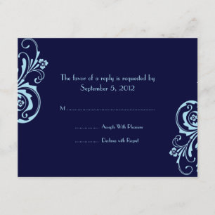 Boda turquesa y de Moda azul RSVP