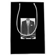 Boda Tuxedo padre de la bolsa de regalo negro de l